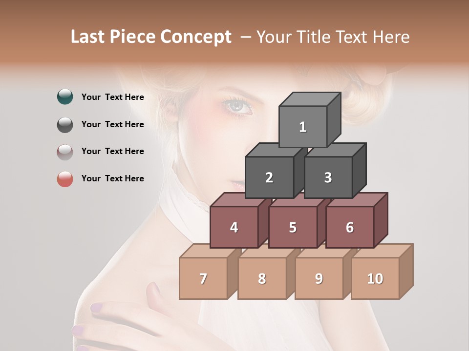 Model Blond Smile PowerPoint Template