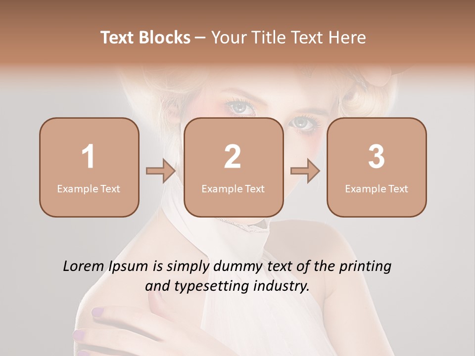 Model Blond Smile PowerPoint Template