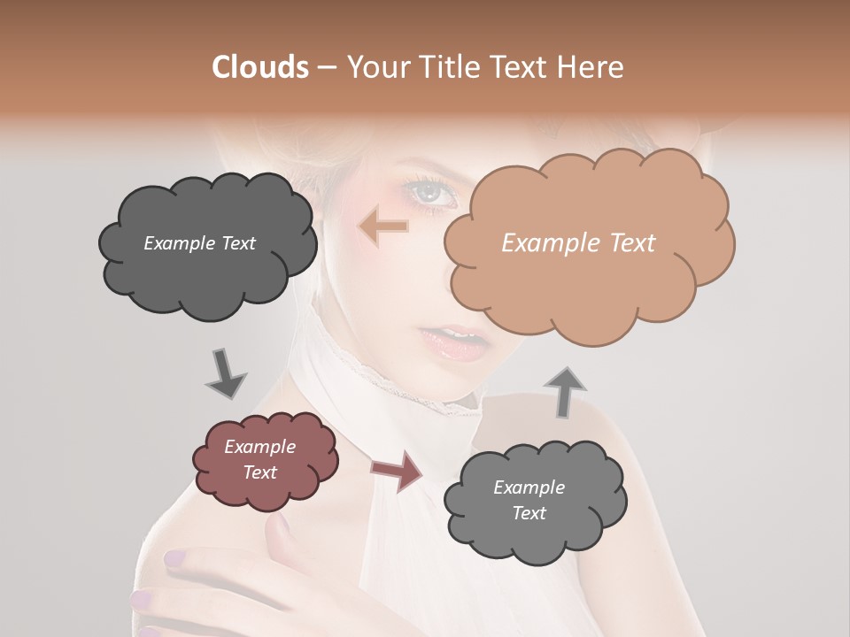 Model Blond Smile PowerPoint Template