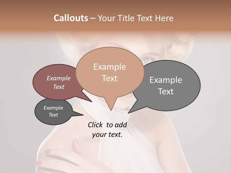 Model Blond Smile PowerPoint Template