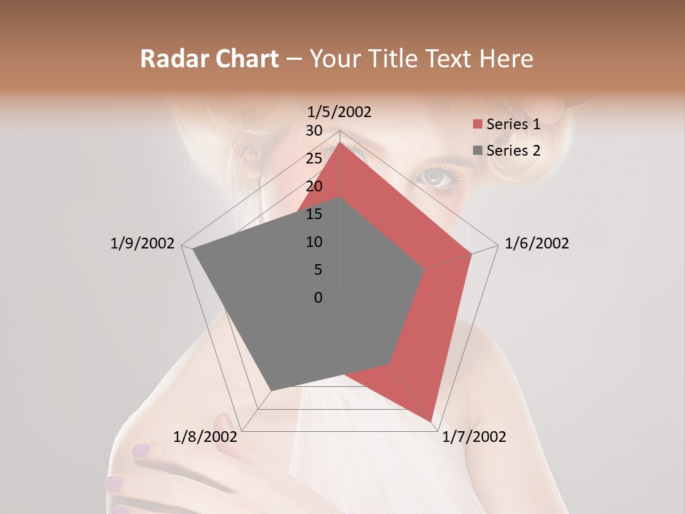 Model Blond Smile PowerPoint Template