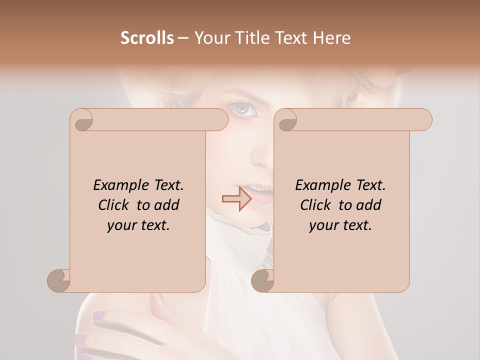 Model Blond Smile PowerPoint Template