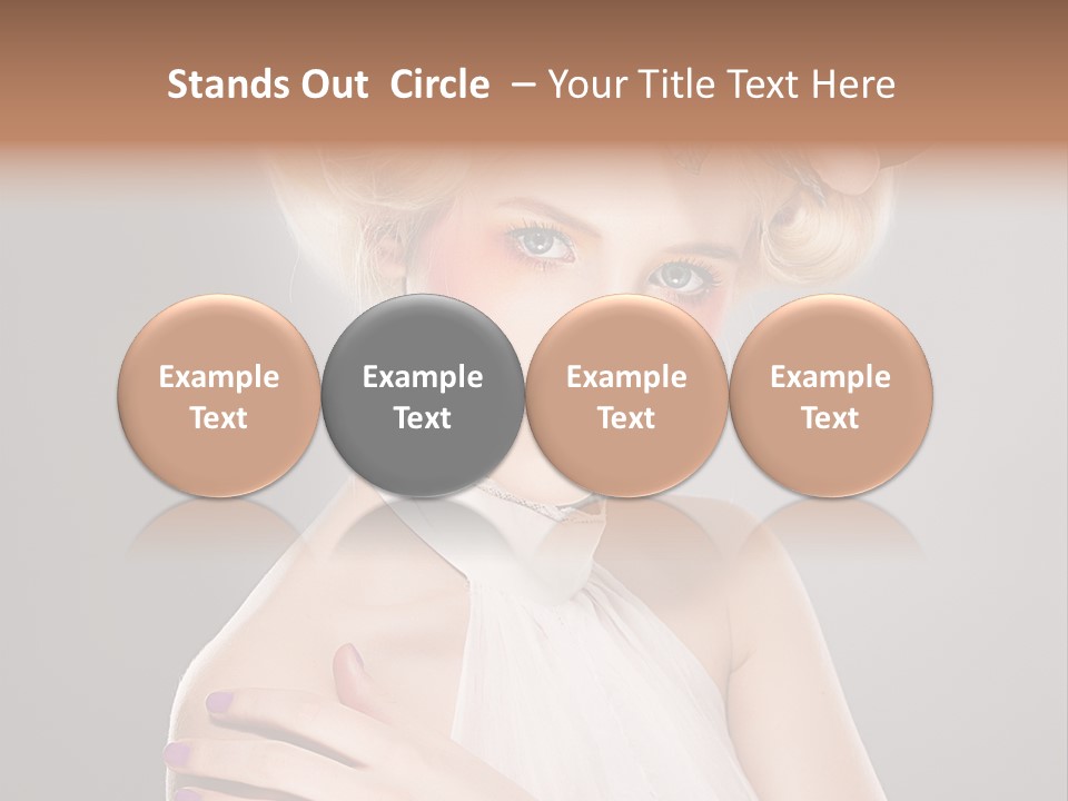 Model Blond Smile PowerPoint Template