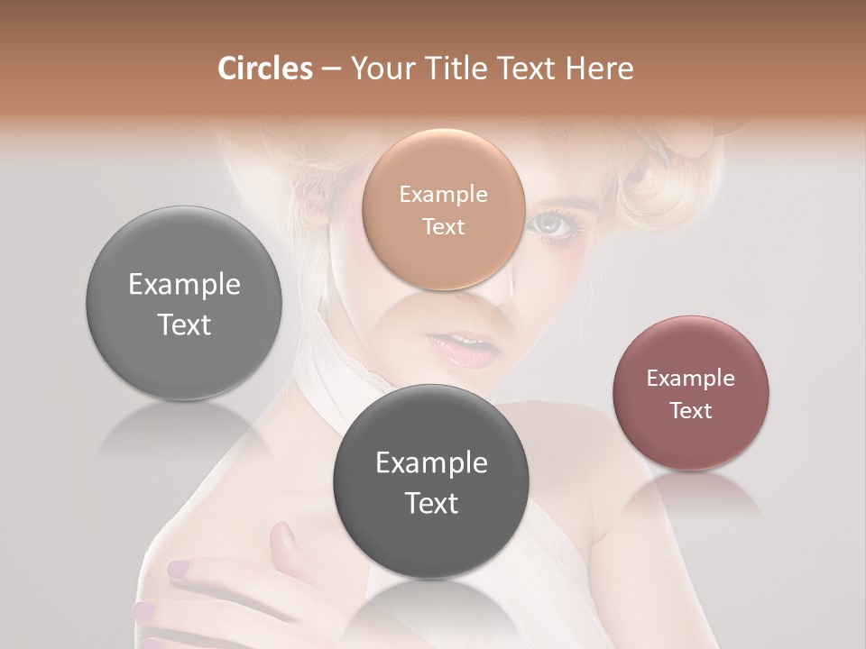 Model Blond Smile PowerPoint Template