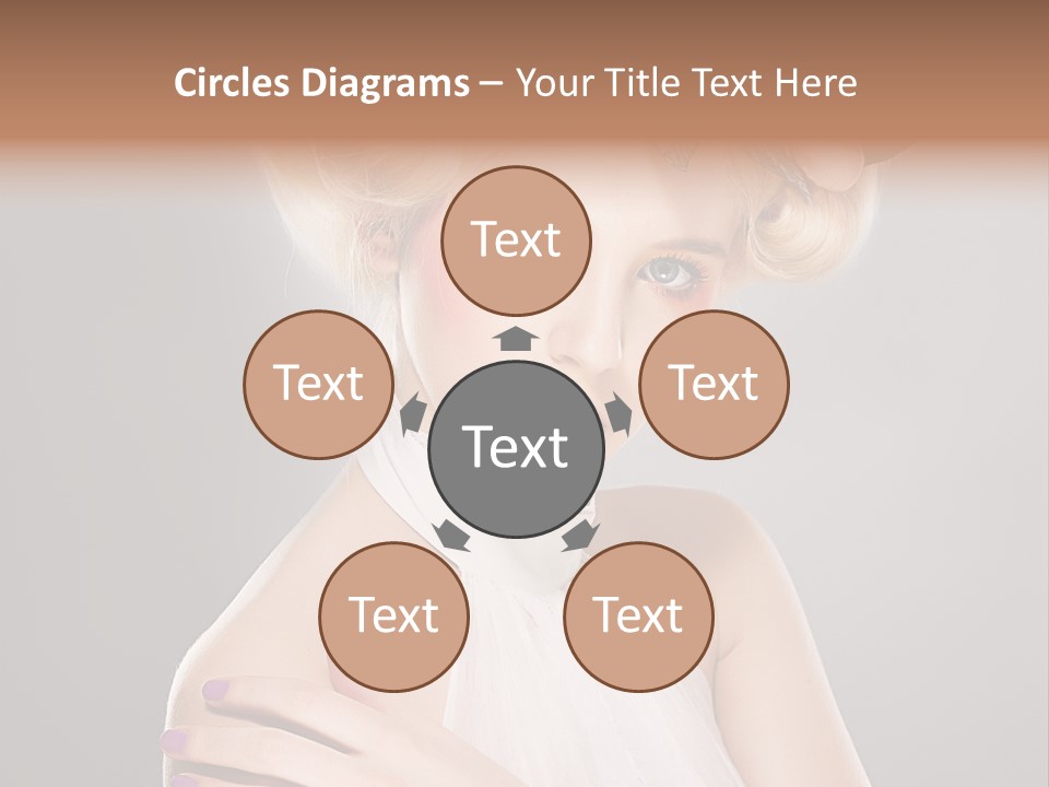 Model Blond Smile PowerPoint Template