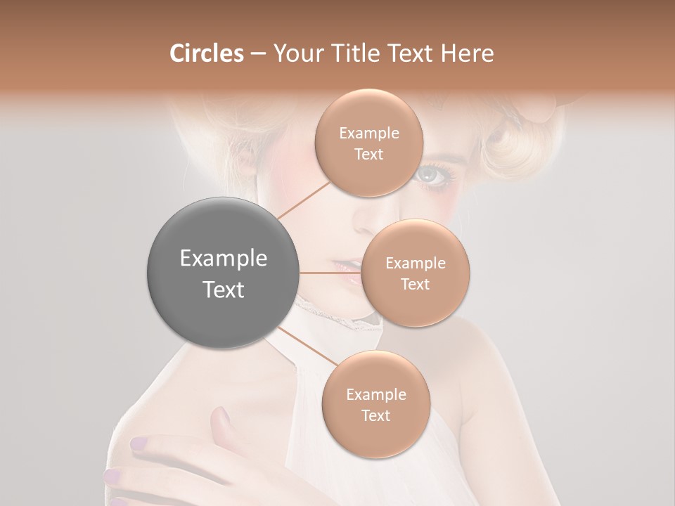 Model Blond Smile PowerPoint Template