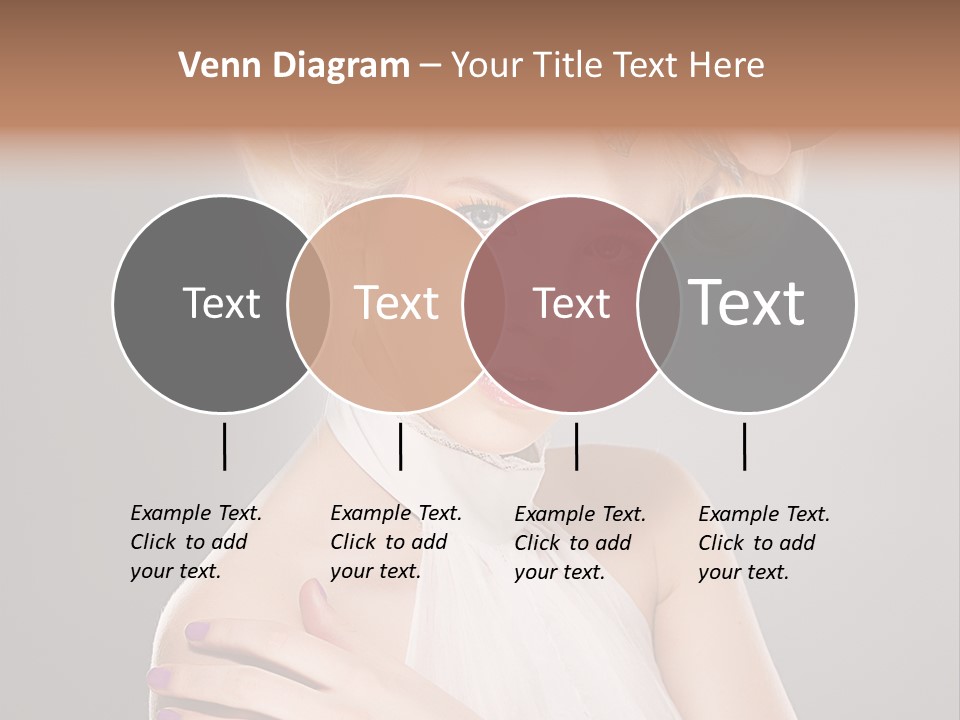 Model Blond Smile PowerPoint Template