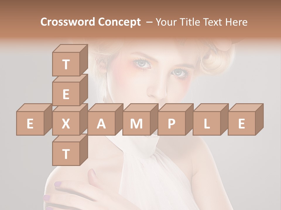 Model Blond Smile PowerPoint Template