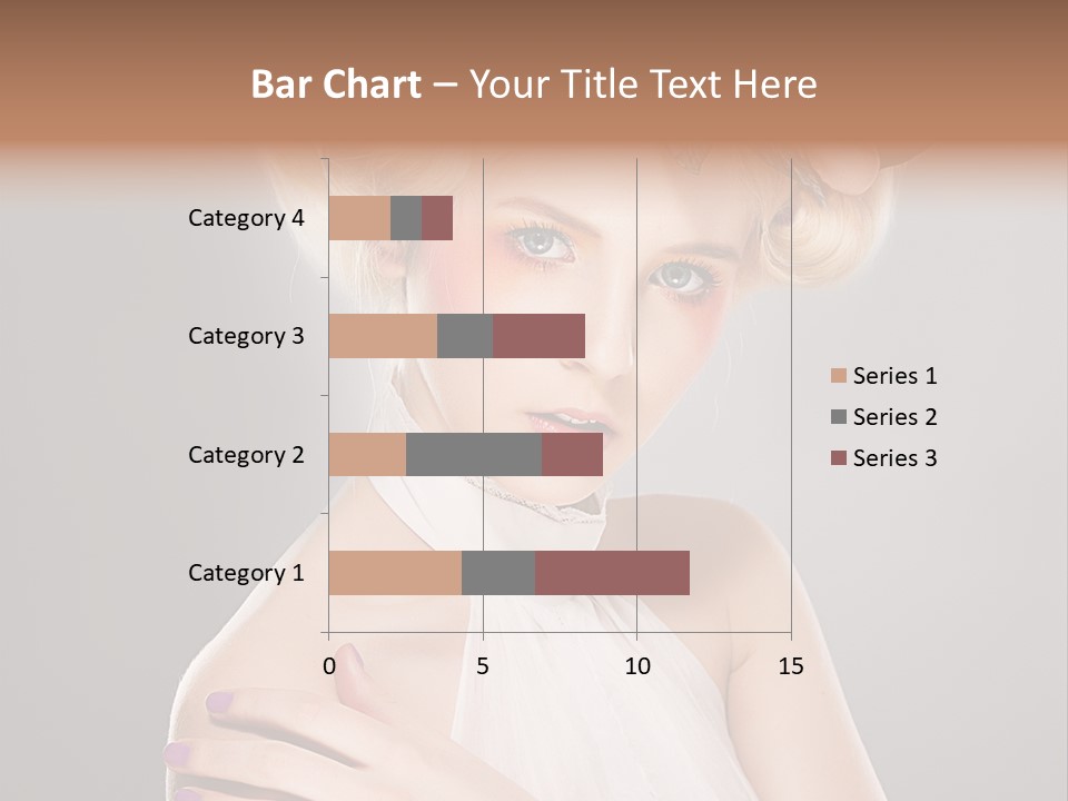 Model Blond Smile PowerPoint Template