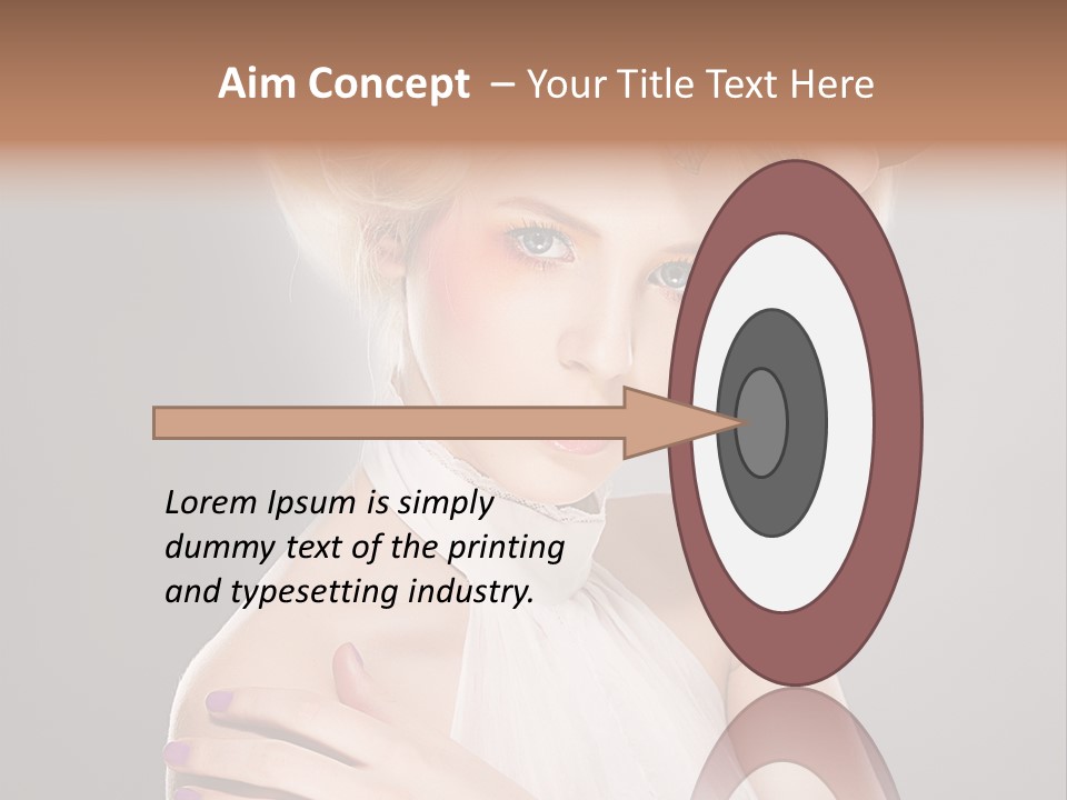 Model Blond Smile PowerPoint Template