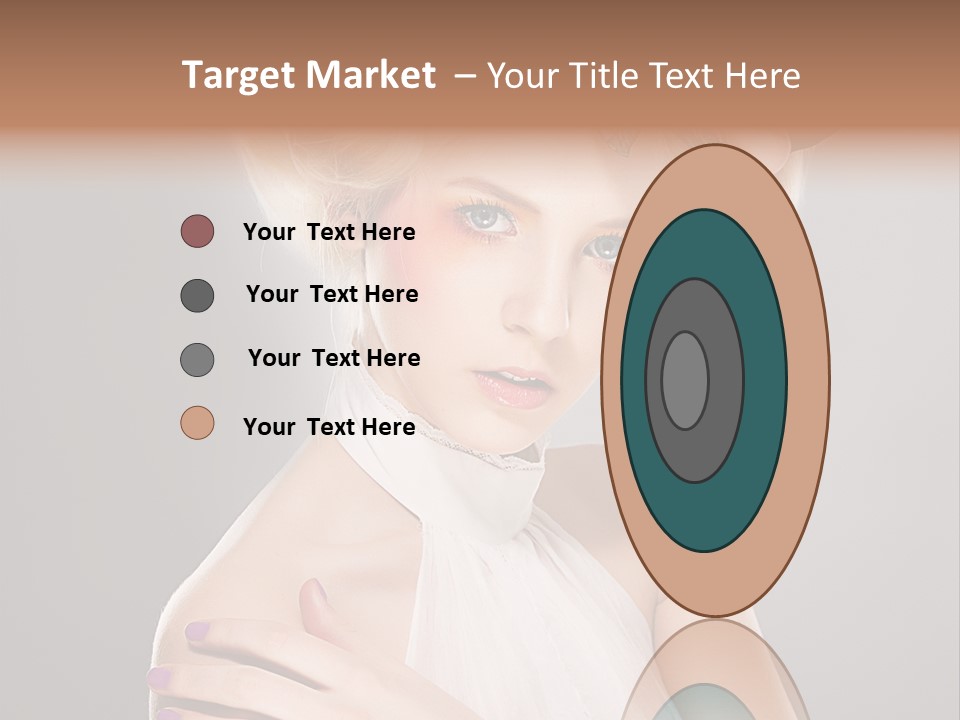 Model Blond Smile PowerPoint Template