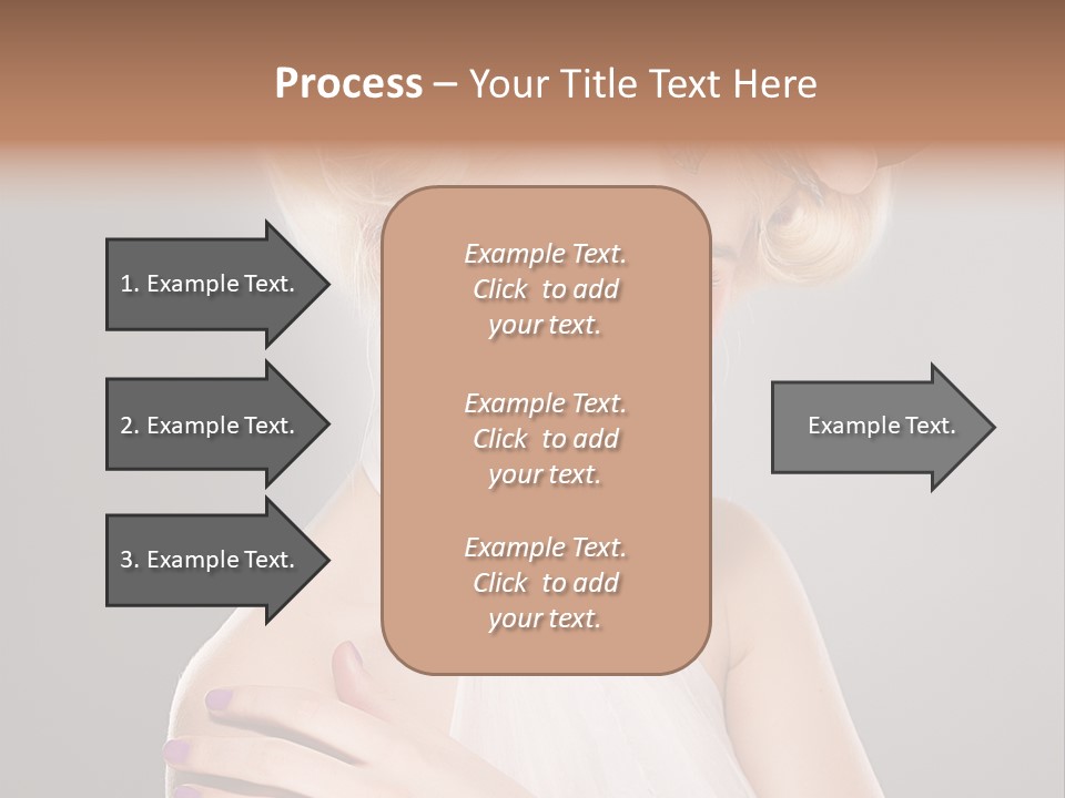 Model Blond Smile PowerPoint Template