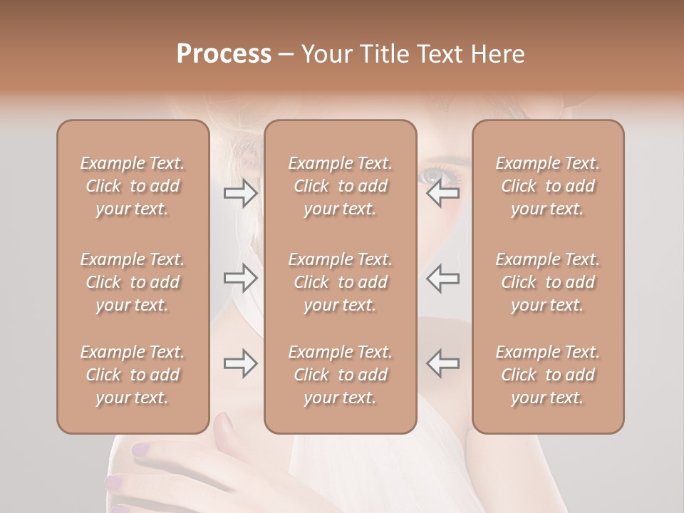 Model Blond Smile PowerPoint Template