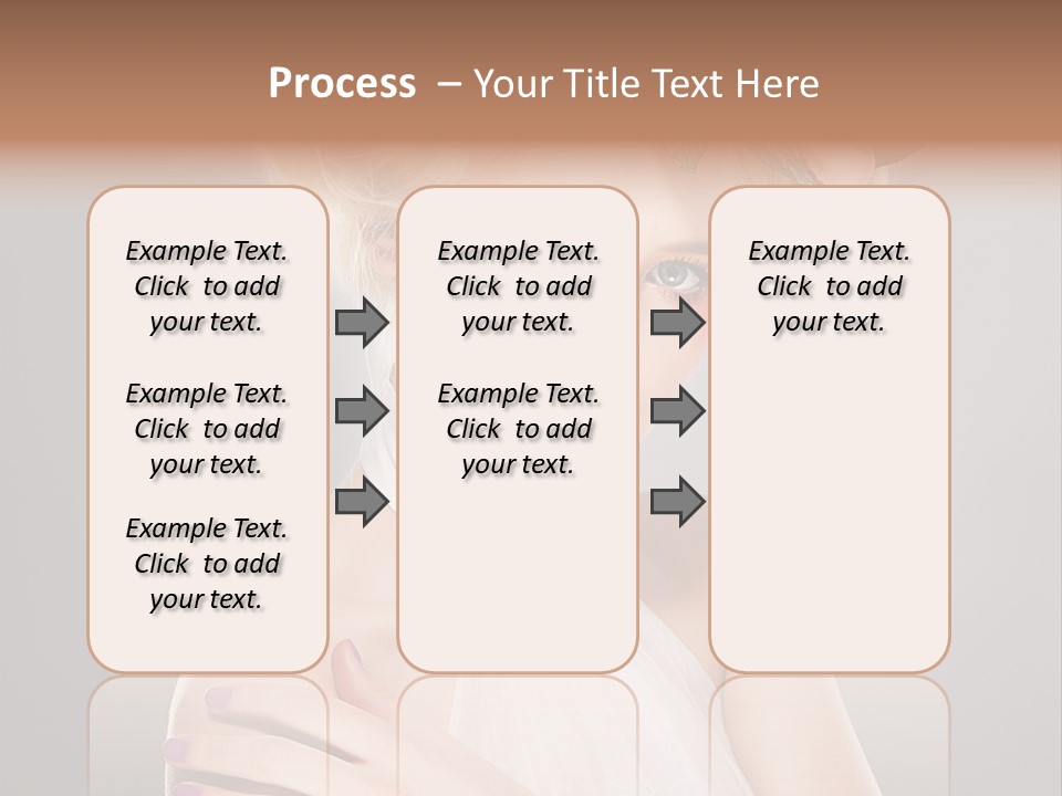 Model Blond Smile PowerPoint Template