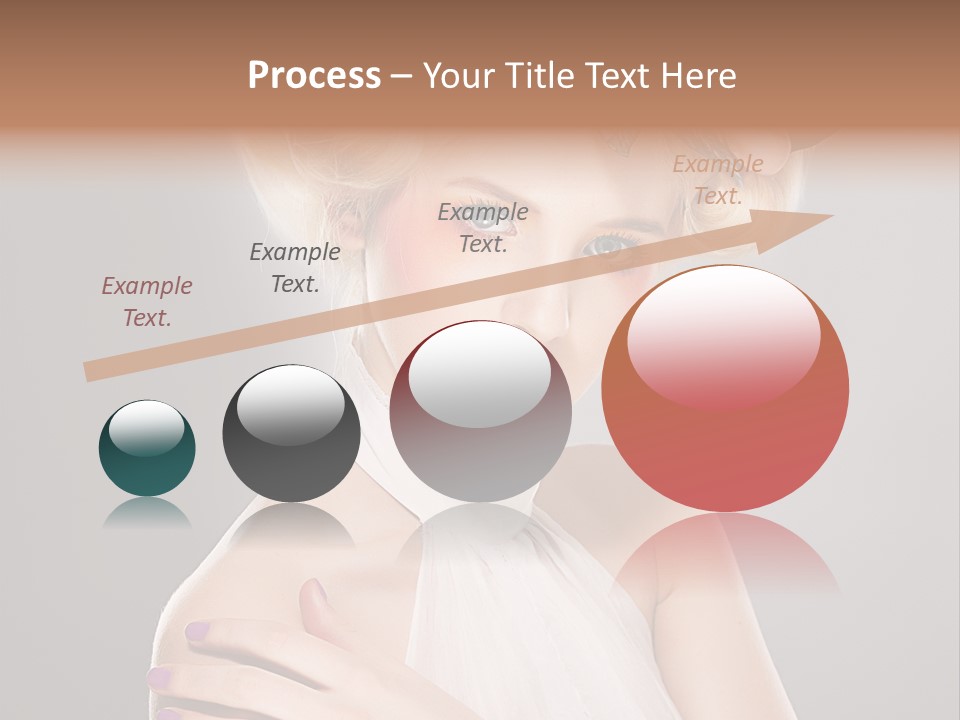 Model Blond Smile PowerPoint Template