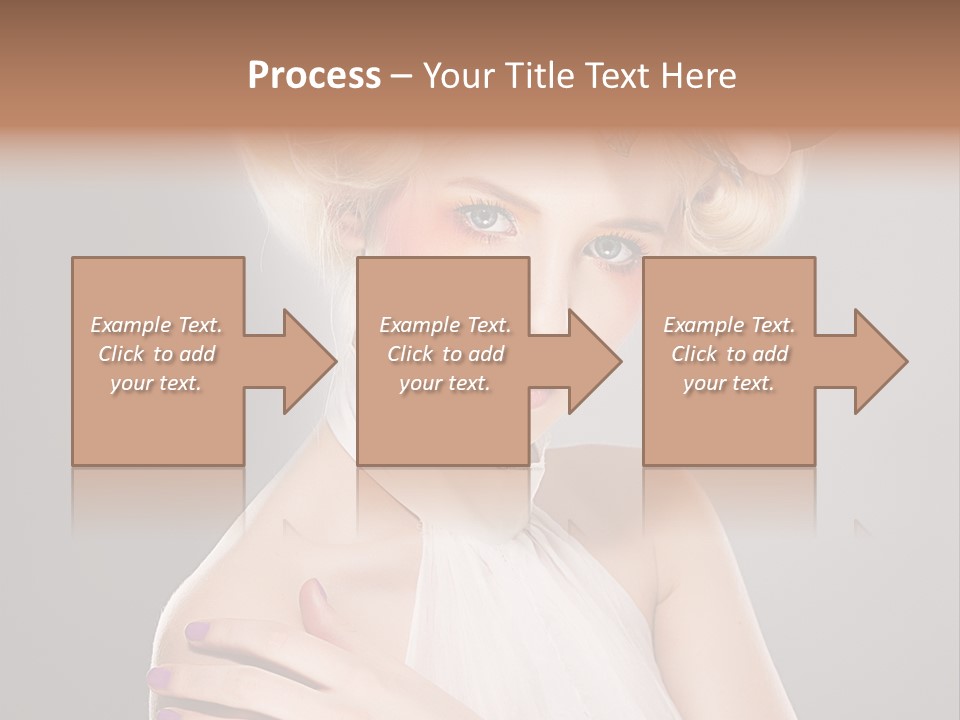 Model Blond Smile PowerPoint Template