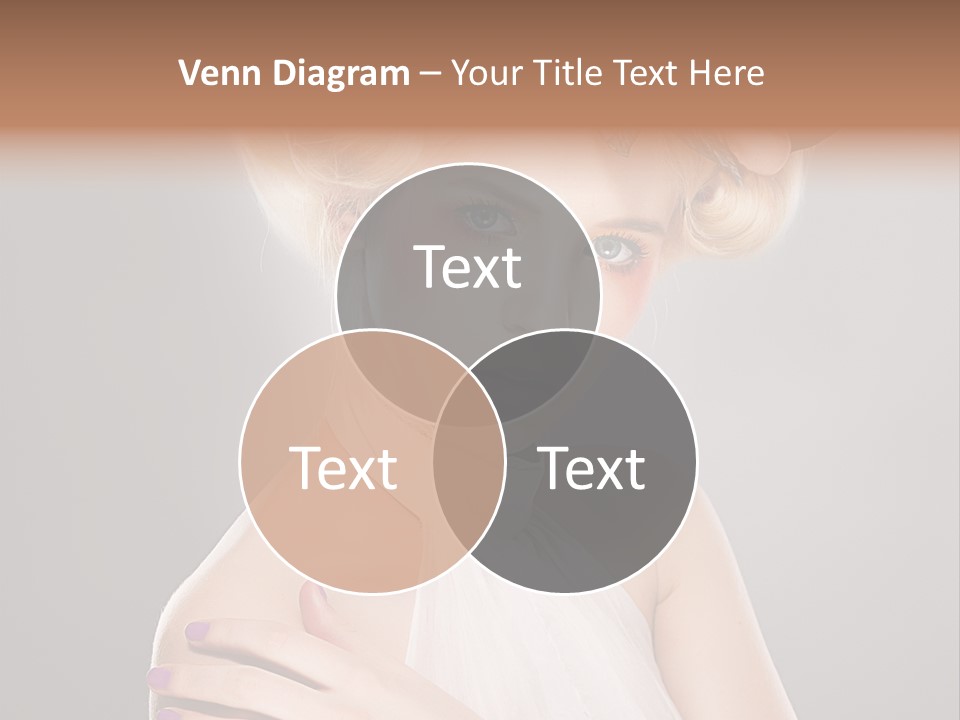 Model Blond Smile PowerPoint Template