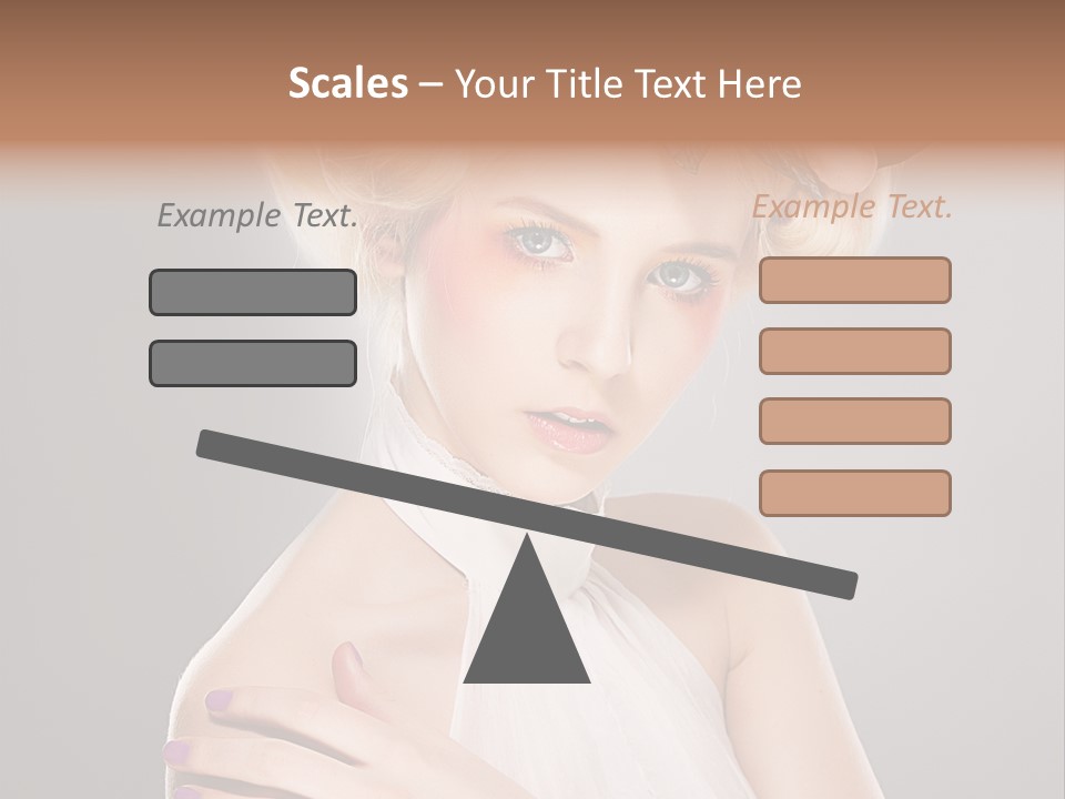 Model Blond Smile PowerPoint Template
