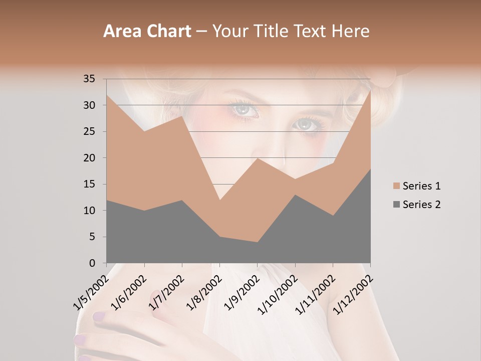 Model Blond Smile PowerPoint Template