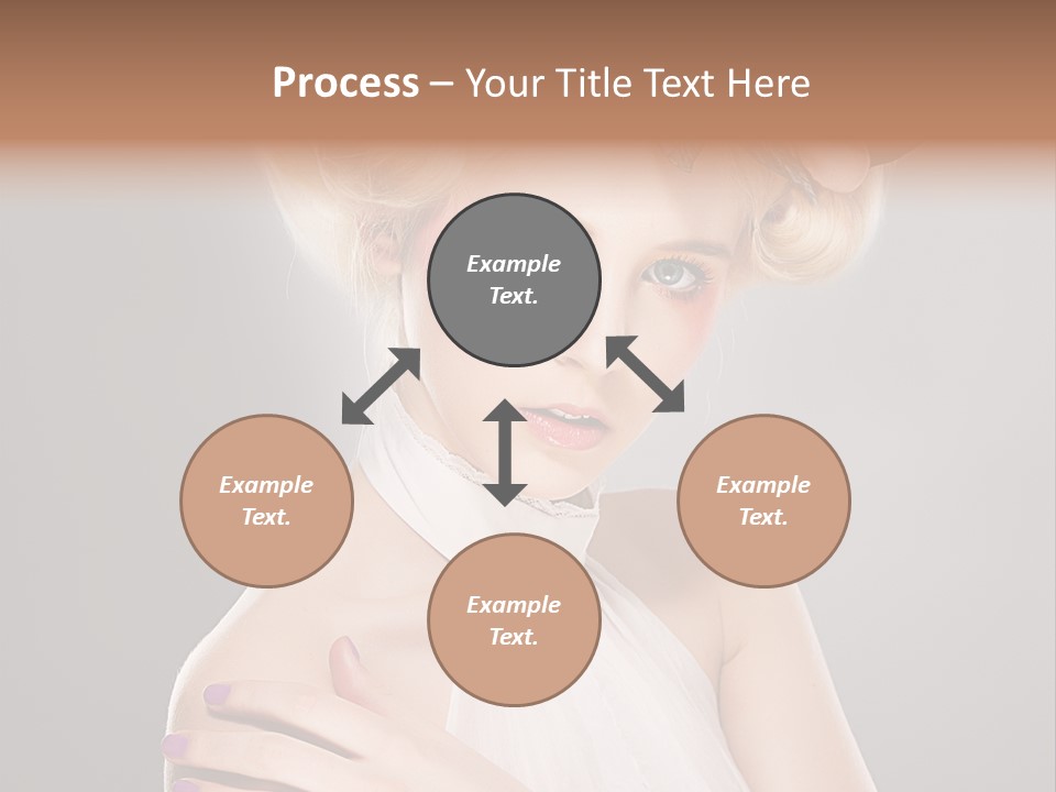 Model Blond Smile PowerPoint Template