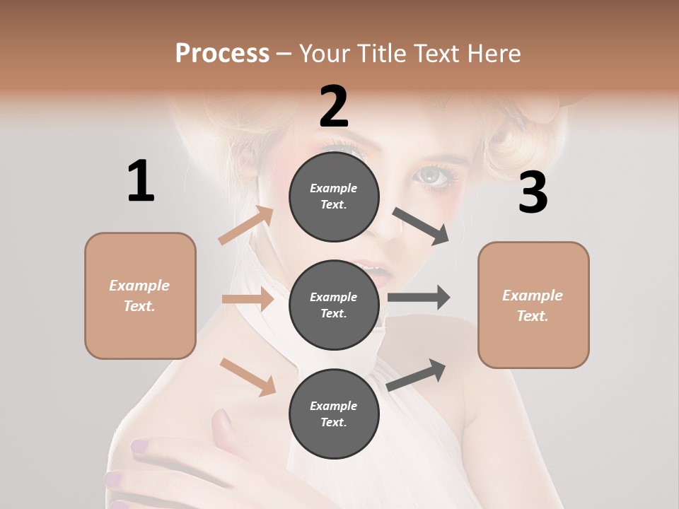 Model Blond Smile PowerPoint Template