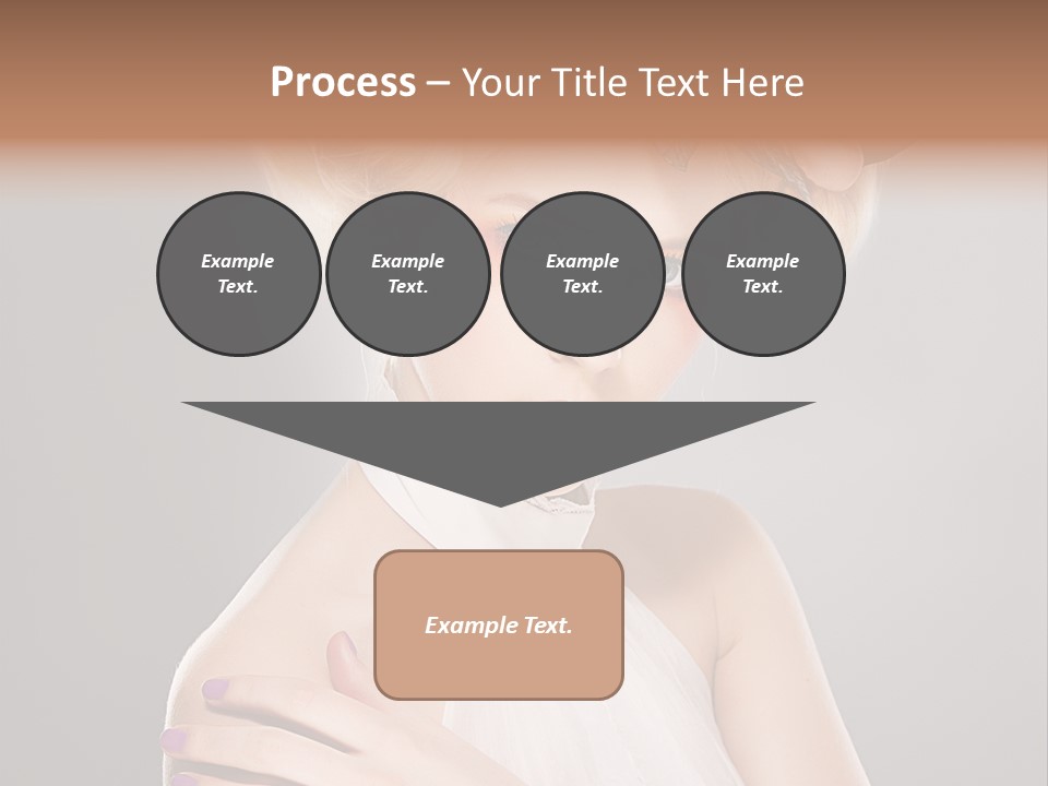Model Blond Smile PowerPoint Template