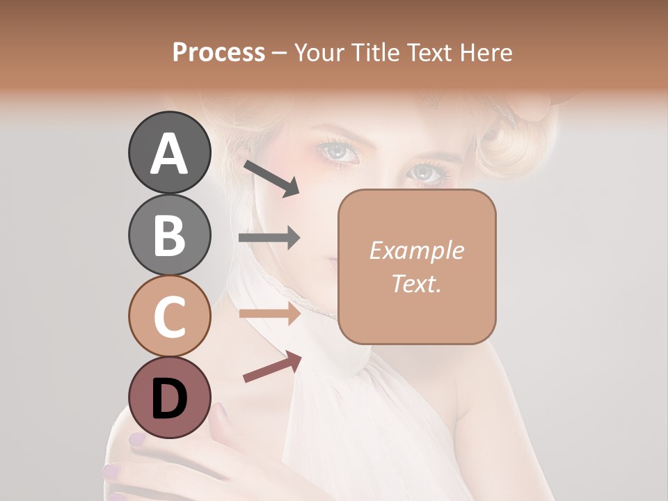 Model Blond Smile PowerPoint Template