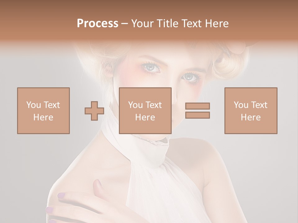 Model Blond Smile PowerPoint Template