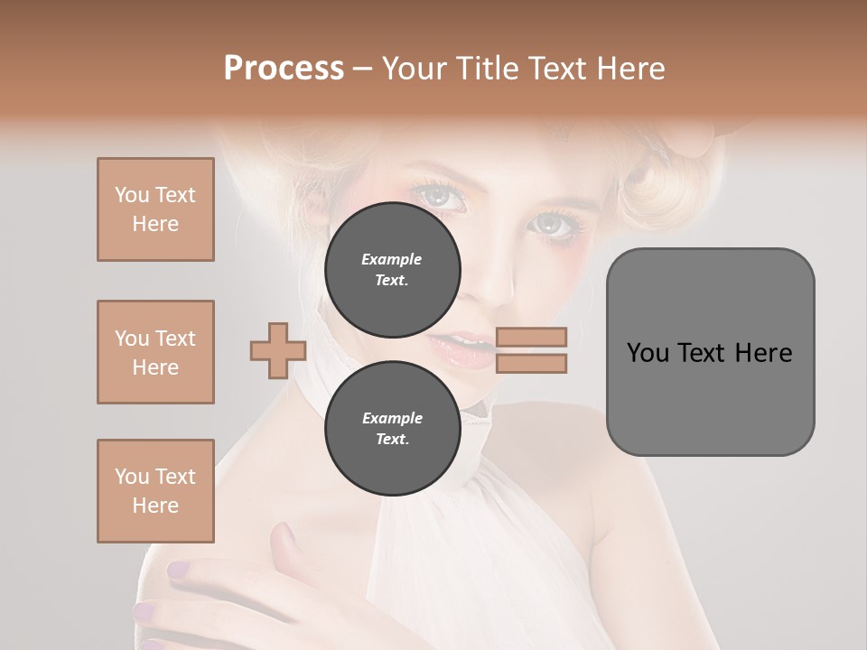 Model Blond Smile PowerPoint Template