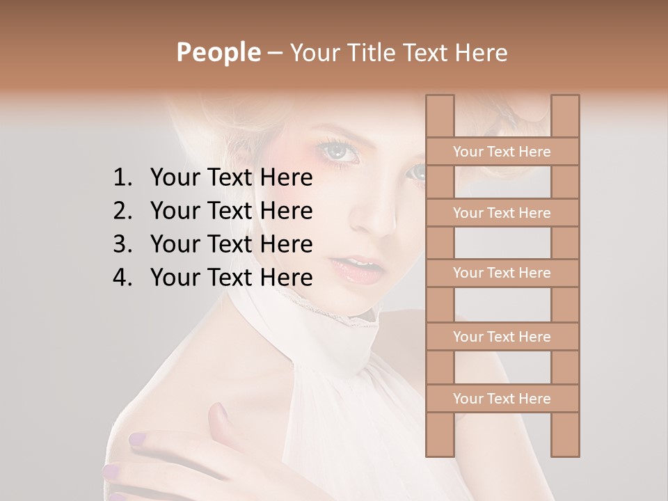Model Blond Smile PowerPoint Template