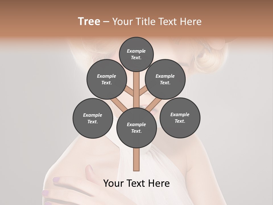 Model Blond Smile PowerPoint Template