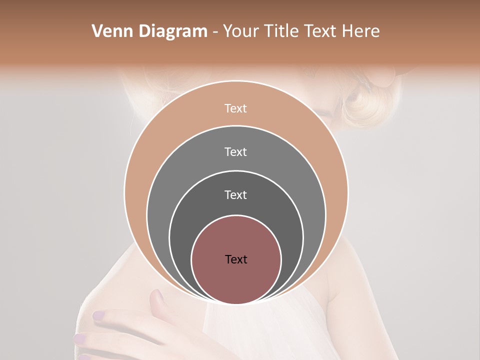 Model Blond Smile PowerPoint Template