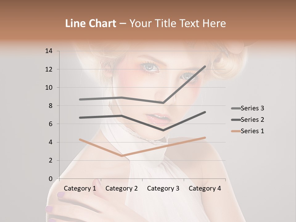 Model Blond Smile PowerPoint Template