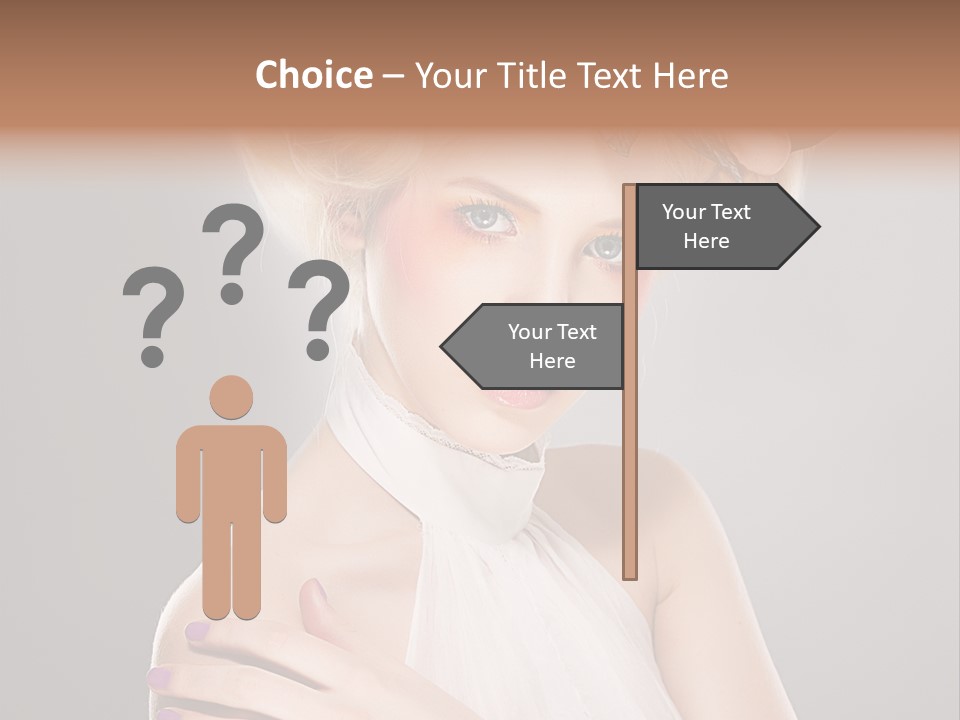 Model Blond Smile PowerPoint Template
