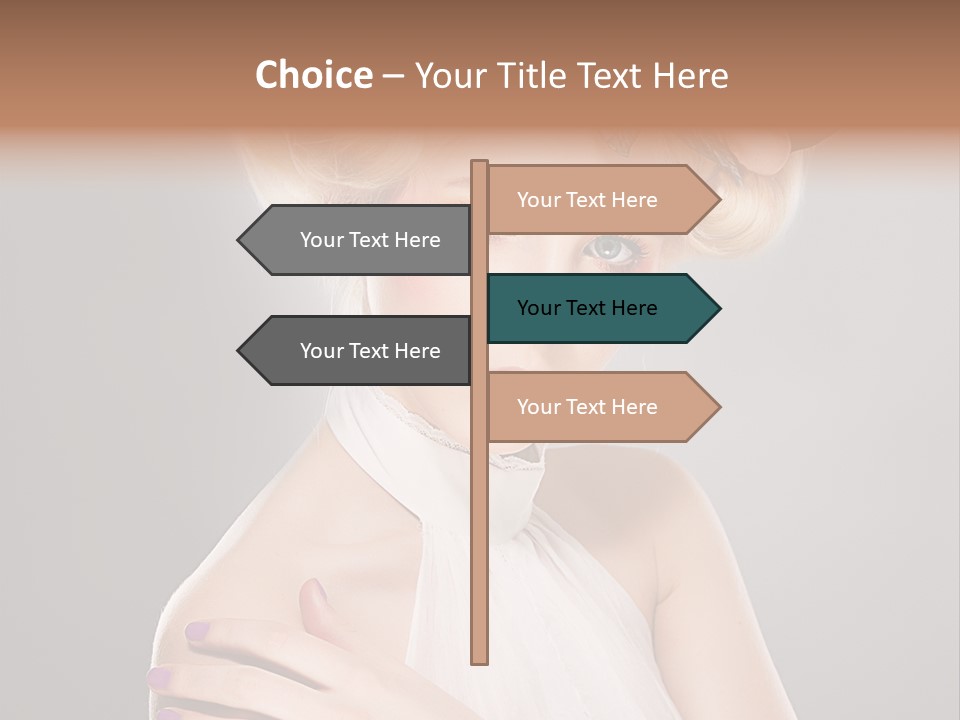 Model Blond Smile PowerPoint Template