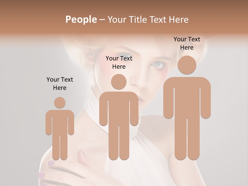 Model Blond Smile PowerPoint Template