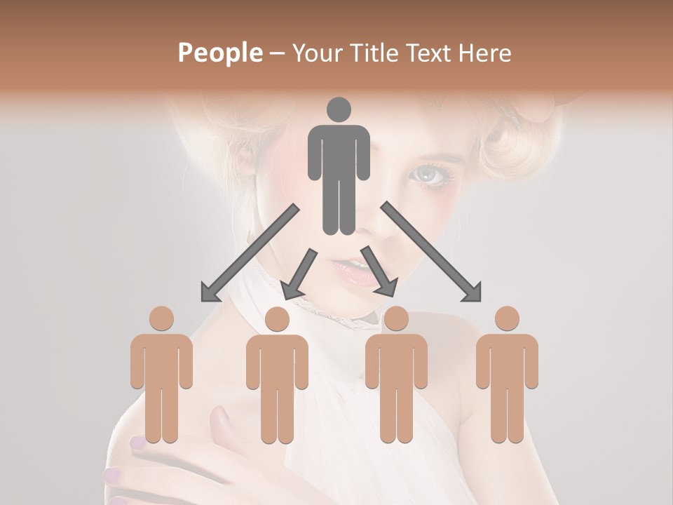 Model Blond Smile PowerPoint Template