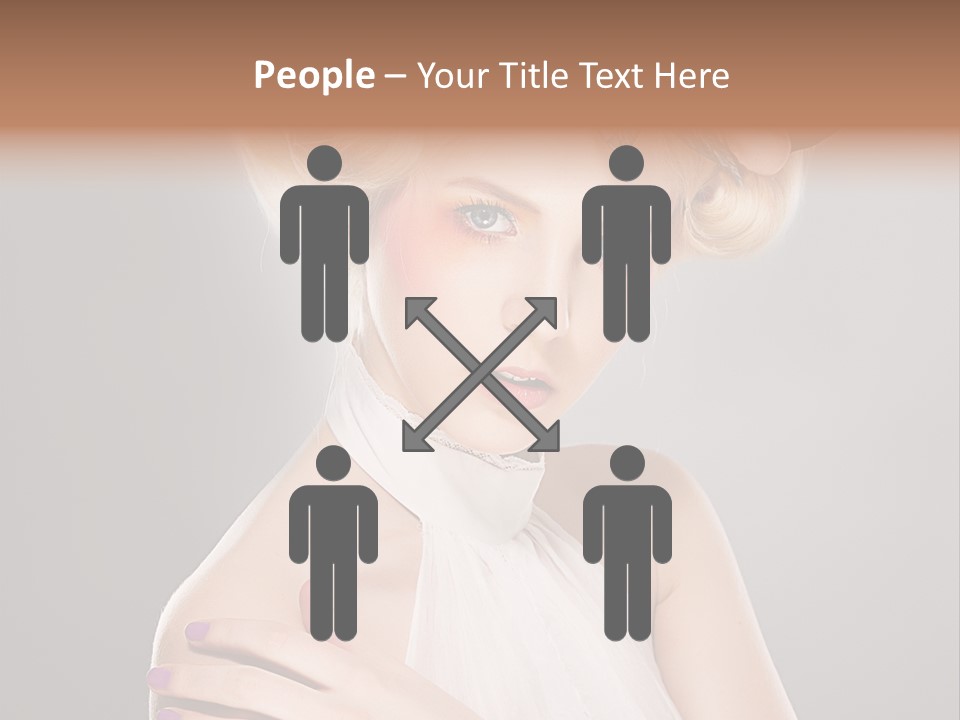Model Blond Smile PowerPoint Template
