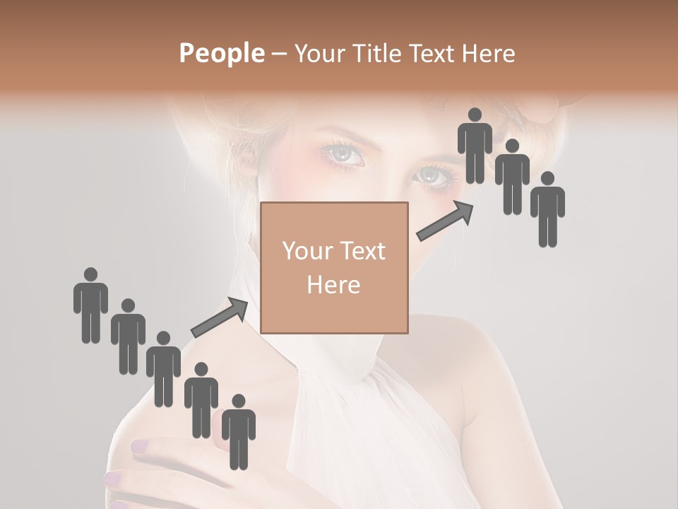 Model Blond Smile PowerPoint Template