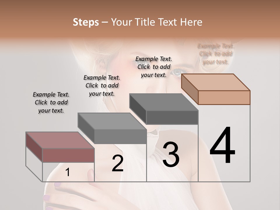 Model Blond Smile PowerPoint Template