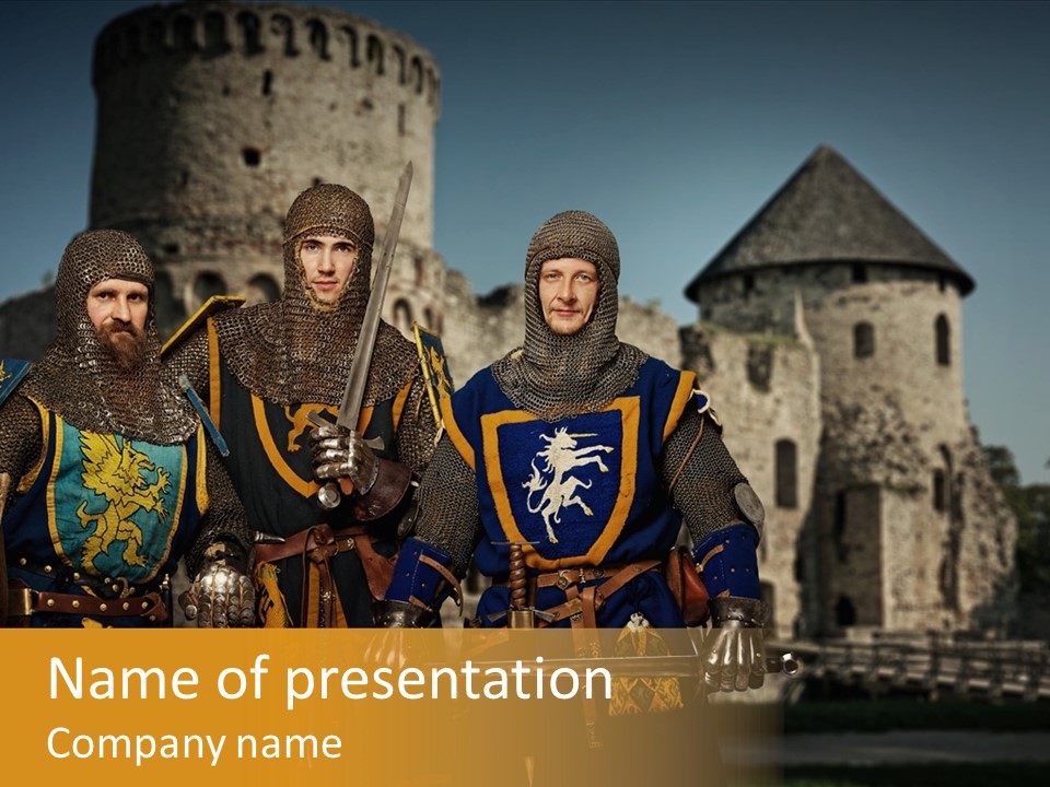 Traditional Protection Castle PowerPoint Template