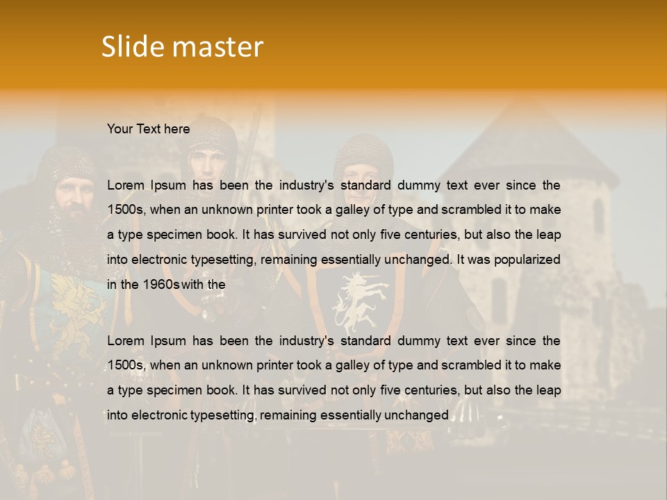 Traditional Protection Castle PowerPoint Template