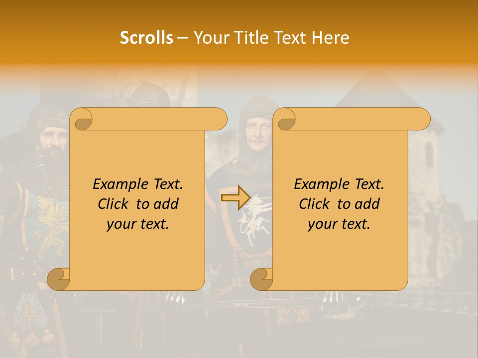 Traditional Protection Castle PowerPoint Template