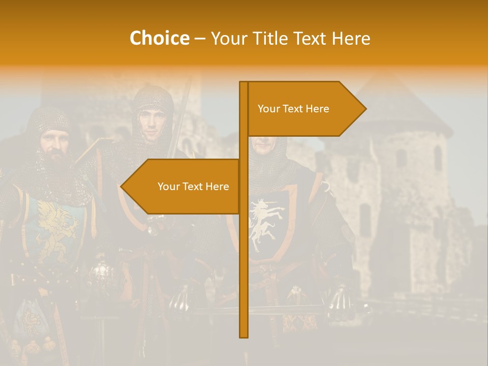 Traditional Protection Castle PowerPoint Template