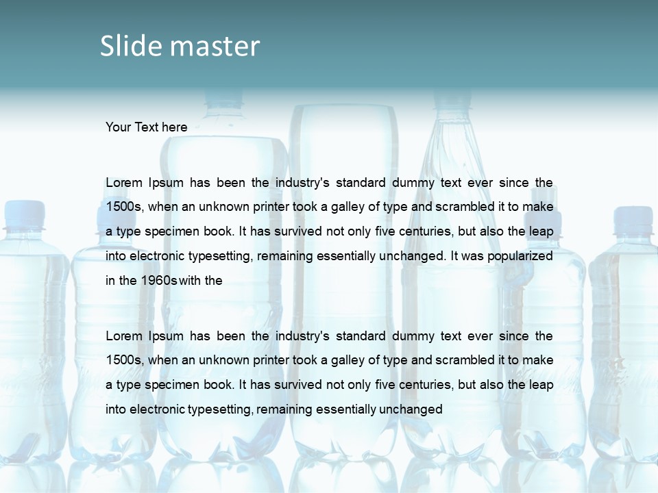 Many Eco Bottled PowerPoint Template