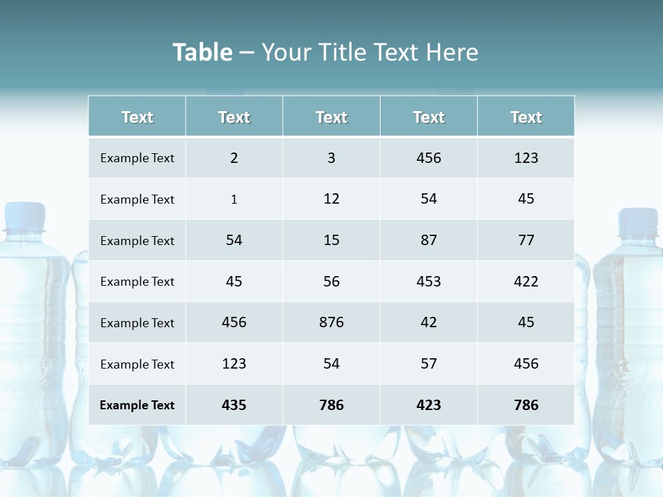 Many Eco Bottled PowerPoint Template