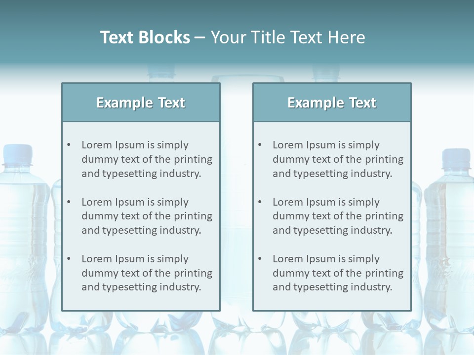 Many Eco Bottled PowerPoint Template