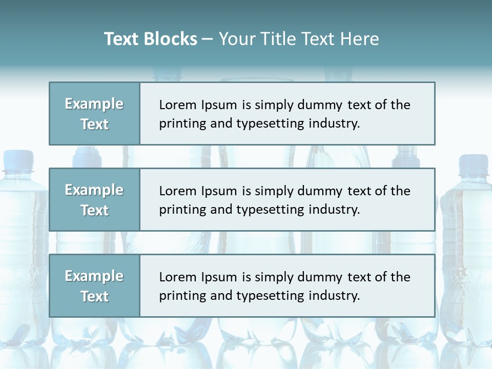 Many Eco Bottled PowerPoint Template