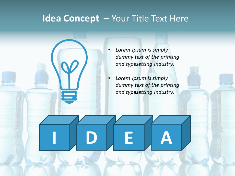 Many Eco Bottled PowerPoint Template