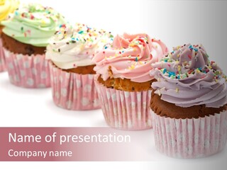 Iced Pastry Lavender PowerPoint Template